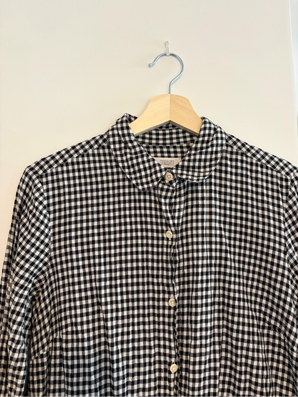 Toast cotton Black & White Gingham Button-Down Shirt